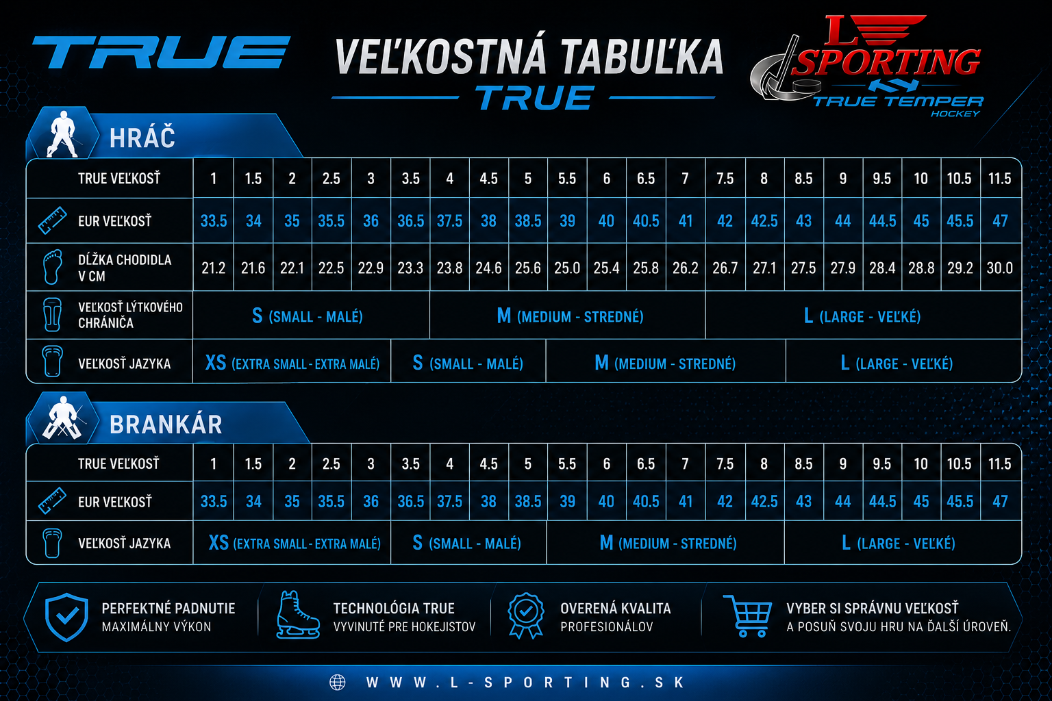 TRUE SPRIEVODCA VELKOSTAMI KORCUL
