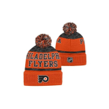 NHL PUCK PATTERN CUFFED CALL PHILADELPHIA FLYERS DETSKÁ ZIMNÁ ČIAPKA