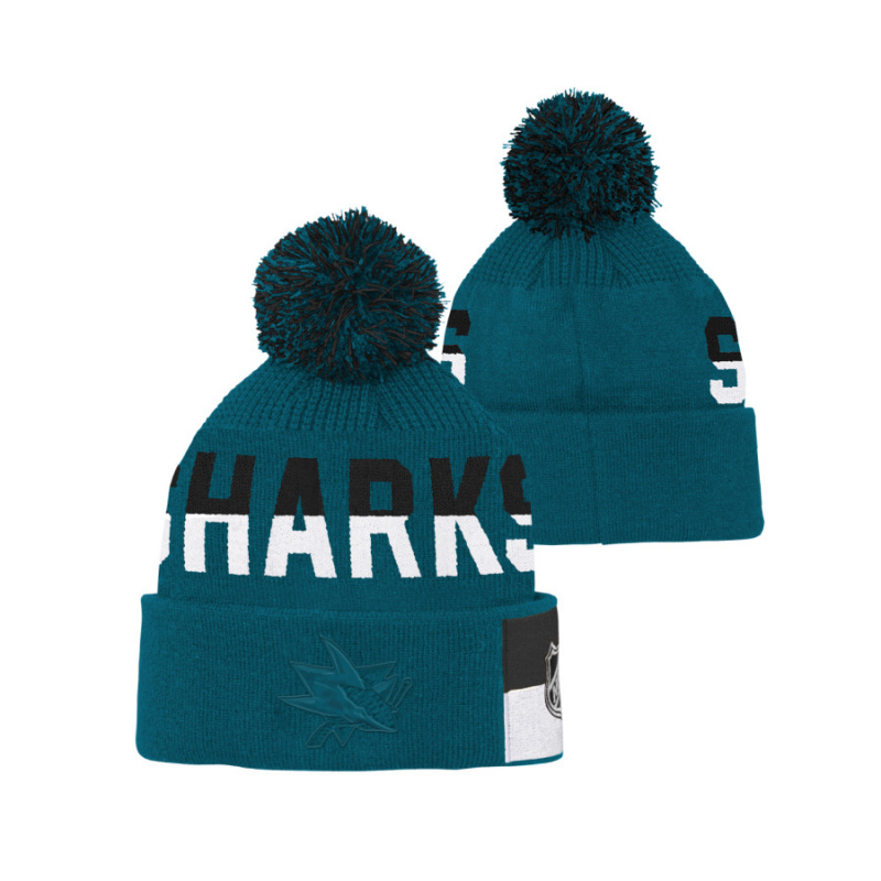 NHL FACE-OFF JACQUARD KNIT SAN JOSE SHARKS DETSKÁ ZIMNÁ ČIAPKA