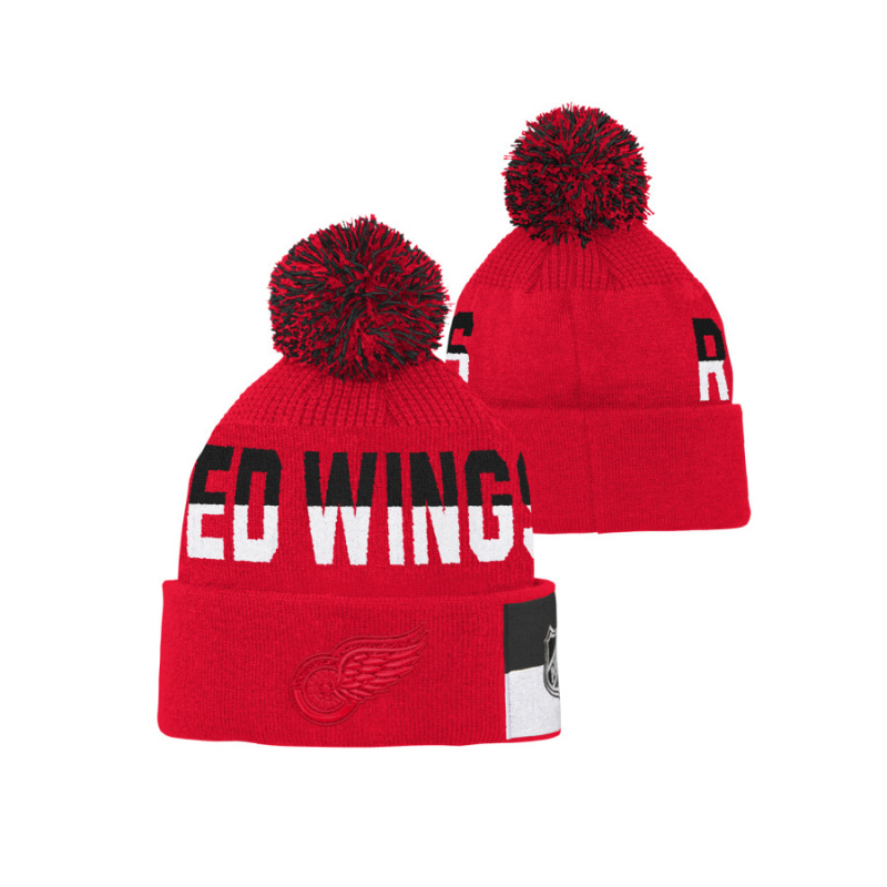 NHL FACE-OFF JACQUARD KNIT DETROIT RED WINGS DETSKÁ ZIMNÁ ČIAPKA