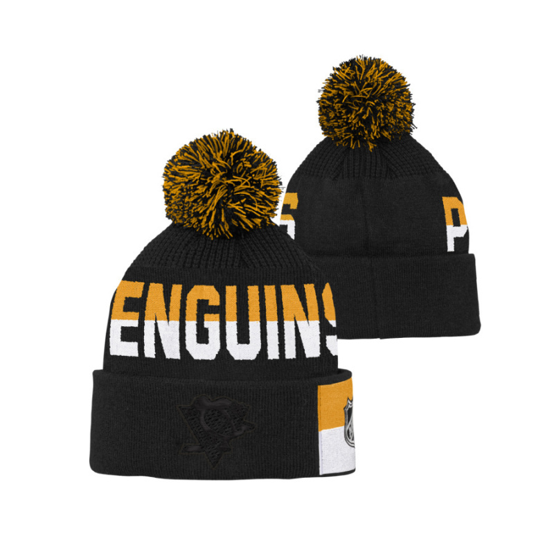 NHL FACE-OFF JACQUARD KNIT PITTSBURGH PENGUINS DETSKÁ ZIMNÁ ČIAPKA