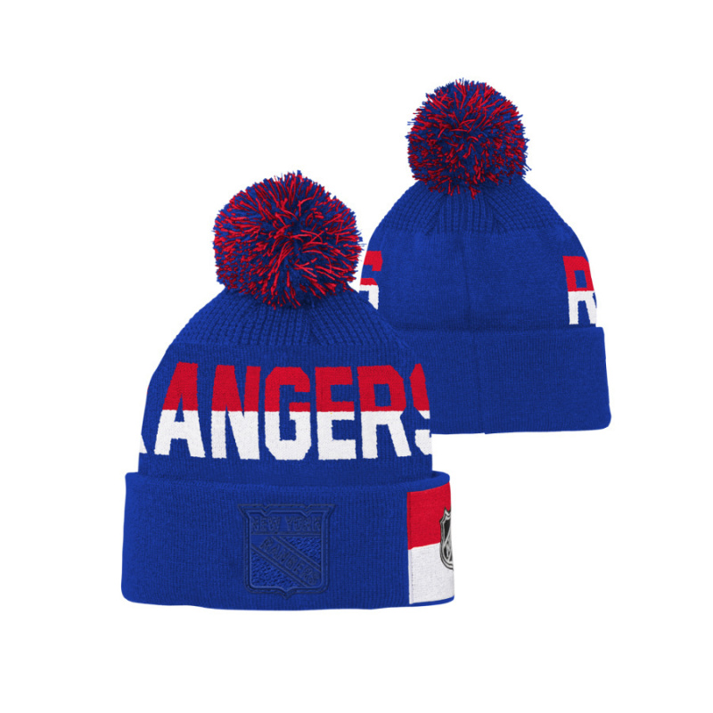 NHL FACE-OFF JACQUARD KNIT NEW YORK RANGERS DETSKÁ ZIMNÁ ČIAPKA
