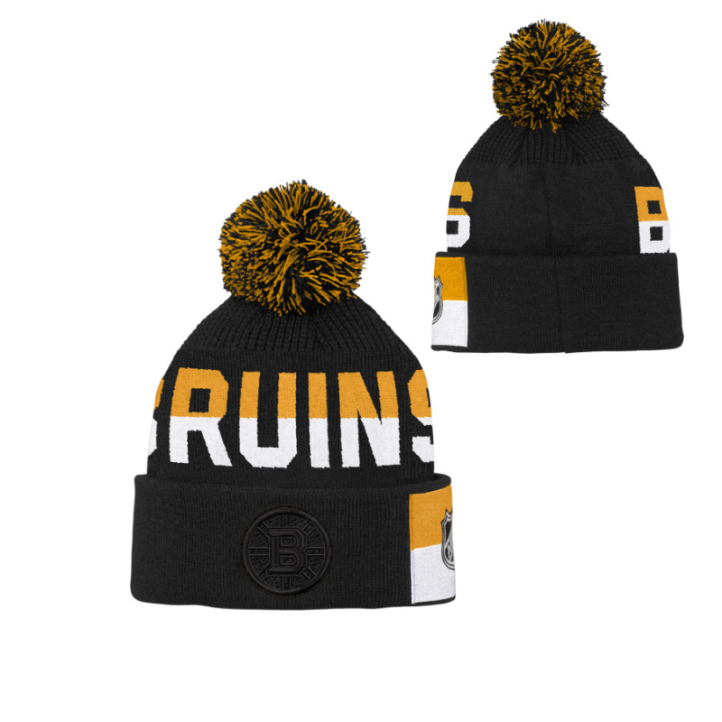 NHL FACE-OFF JACQUARD KNIT BOSTON BRUINS DETSKÁ ZIMNÁ ČIAPKA