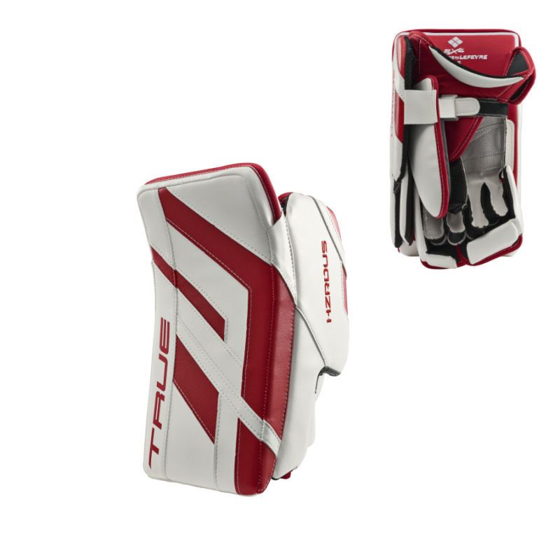 BRANKÁRSKA VYRÁŽAČKA TRUE HZRDUS 9X4 WHITE/RED SENIOR