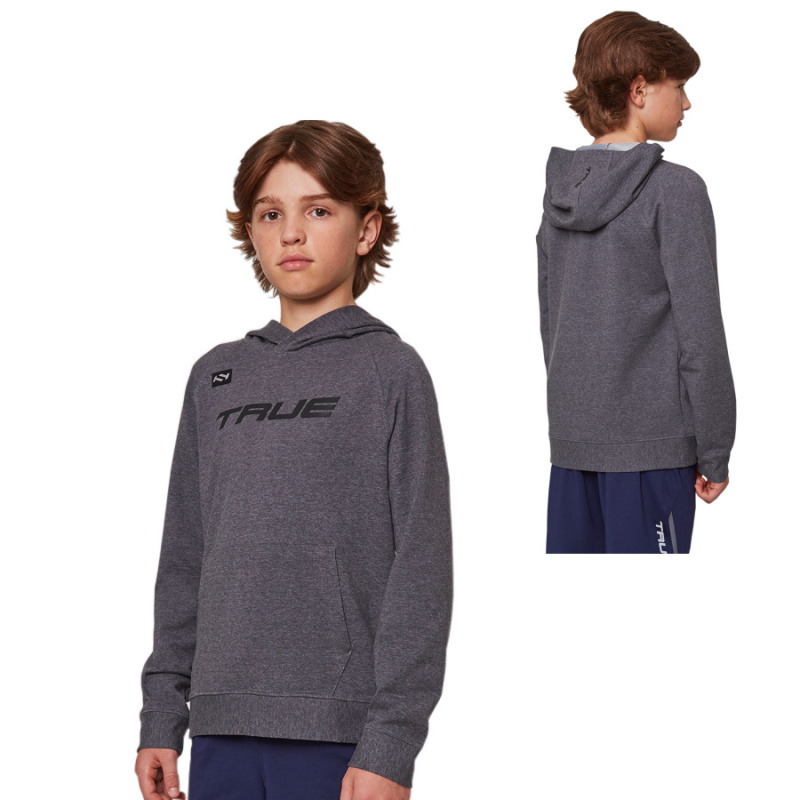 TRUE TERRY GRAPHIC HOODIE CHARCOAL DETSKÁ MIKINA