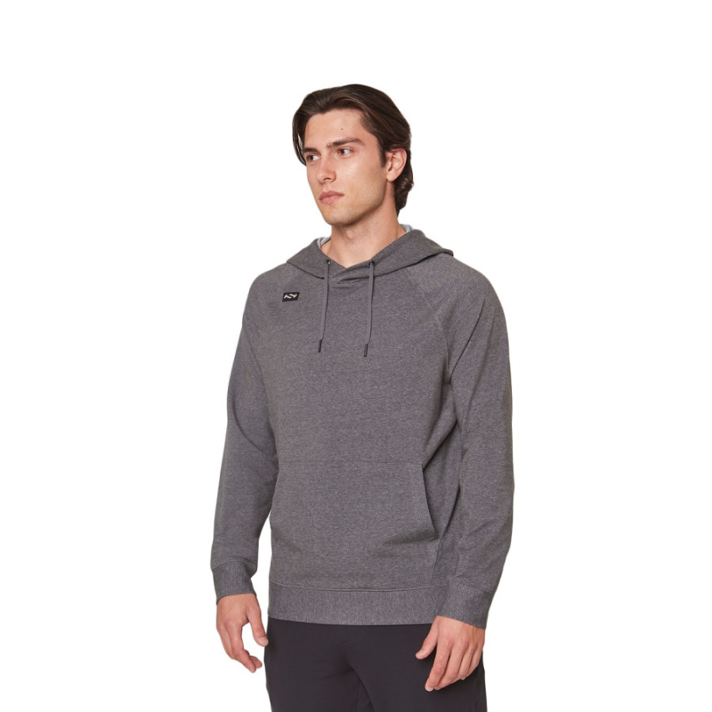 TRUE TERRY HOODIE CHARCOAL HEATHER PÁNSKA MIKINA
