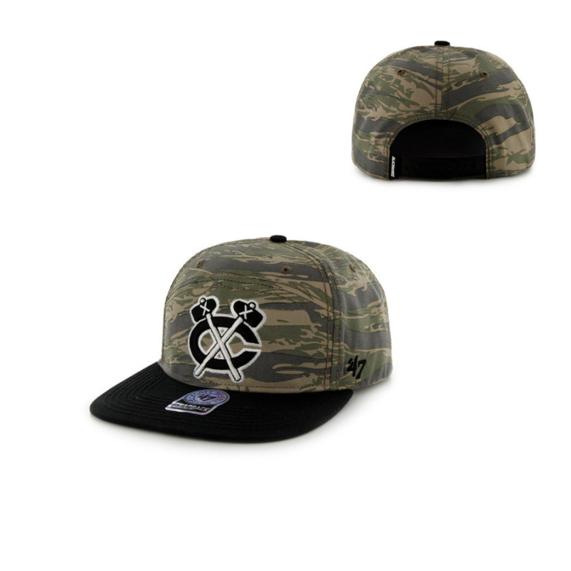 47 BRAND HOOPES CAMO SNAPBACK NHL CHICAGO BLACKHAWKS ŠILTOVKA
