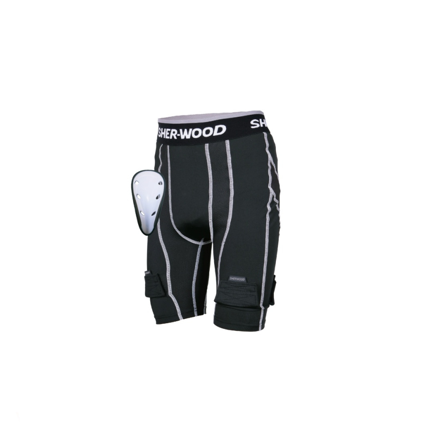 SHERWOOD COMPRESSION JOCK SHORT RIBANO SENIOR HOKEJOVÉ SUSPENZOROVÉ KRÁTKE NOHAVICE 