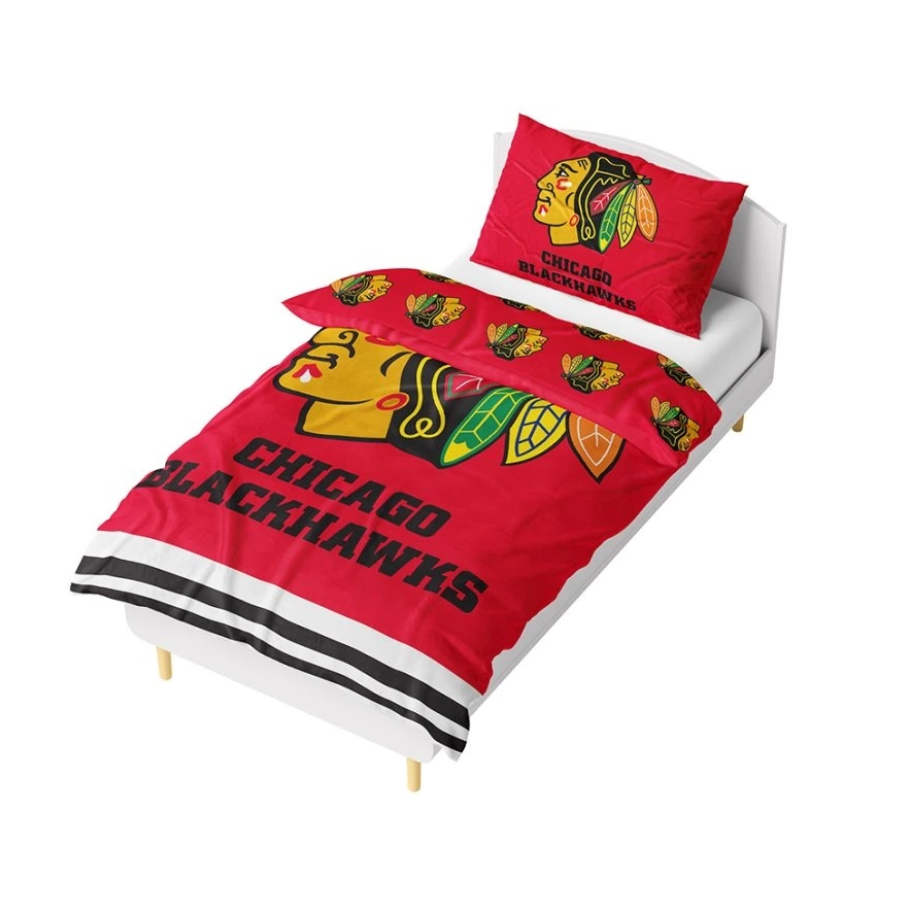 NHL CHICAGO BLACKHAWKS MIKROPLYŠOVÉ POSTEĽNÉ OBLIEČKY 
