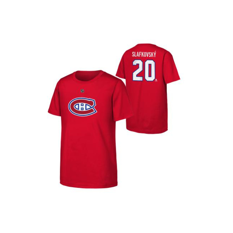 NHL FLAT NAME & NUMBER SS CTN TEE SLAFKOVSKY JURAJ 20 MONTREAL CANADIENS 