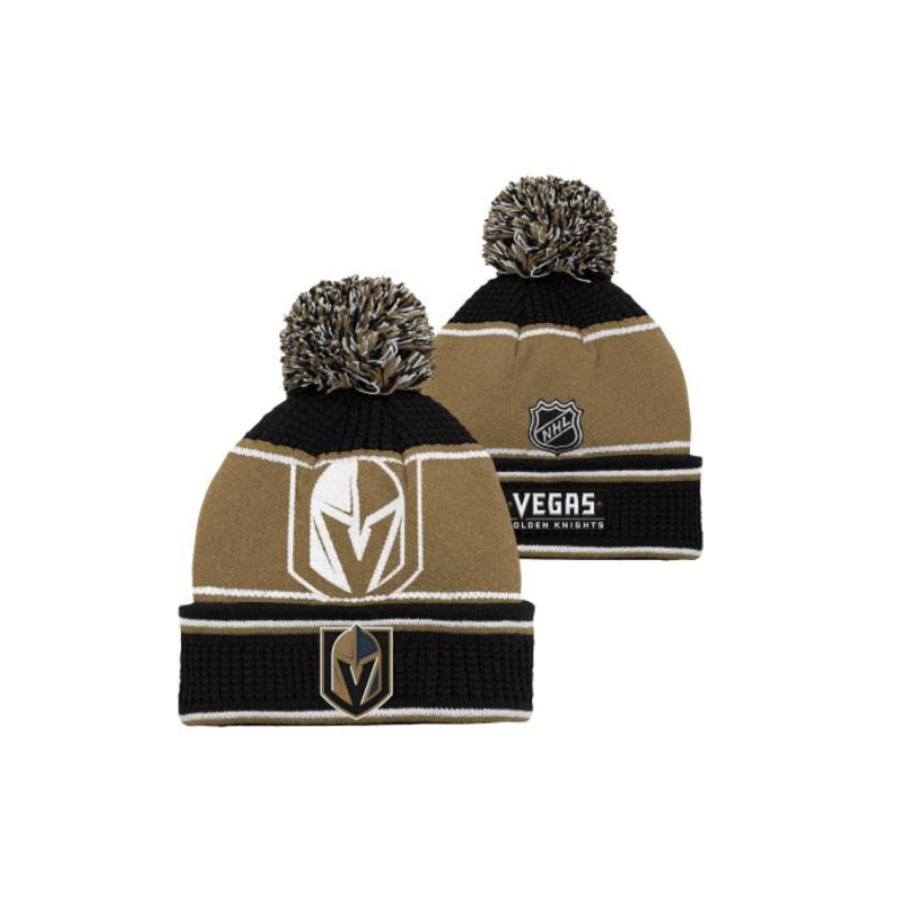 NHL GRINGER 2 JACQUARED CUFF POM LAS VEGAS GOLDEN KNIGHTS DETSKÁ ZIMNÁ ČIAPKA