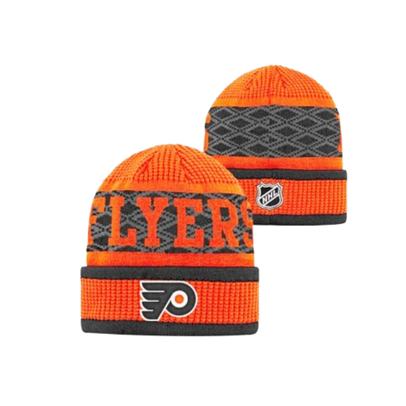 DETSKÁ ZIMNÁ ČIAPKA NHL PHILADELPHIA FLYERS PUCK PATTERN CUFFED KNIT 
