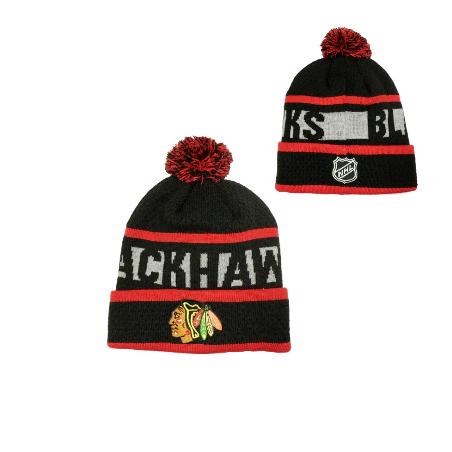NHL BREAKAWAY JACQ CUFF POM CHICAGO BLACKHAWKS DETSKÁ ZIMNÁ ČIAPKA