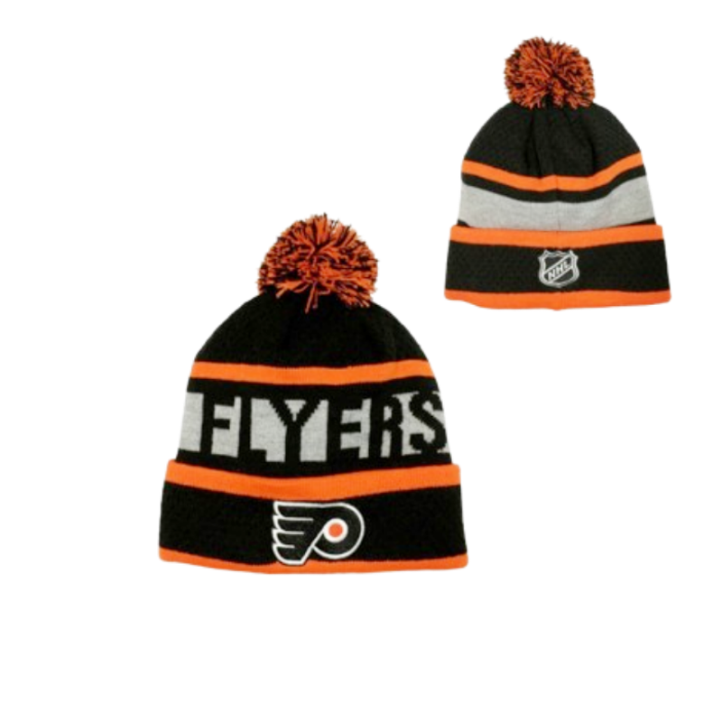 DETSKÁ ZIMNÁ ČIAPKA NHL PHILADELPHIA FLYERS BREAKAWAY JACQ CUFF POM 