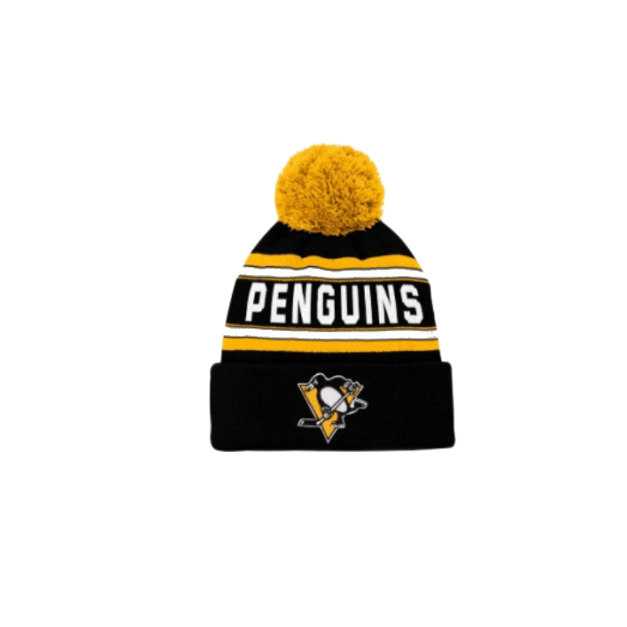 DETSKÁ ZIMNÁ ČIAPKA NHL PITTSBUTGH PENGUINS JACQUARD - CUFFED KNIT WITH POM 