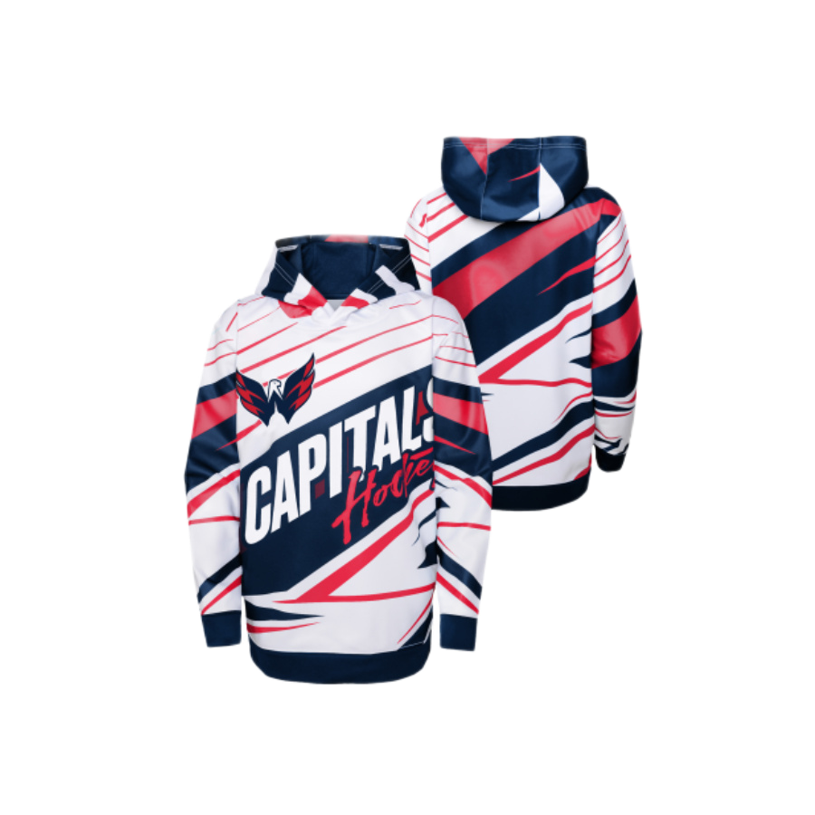 DETSKÁ MIKINA NHL WASHINGTON CAPITALS ADEPT QUARTERBACK PULLOVER SUBLIMATED HOODIE 