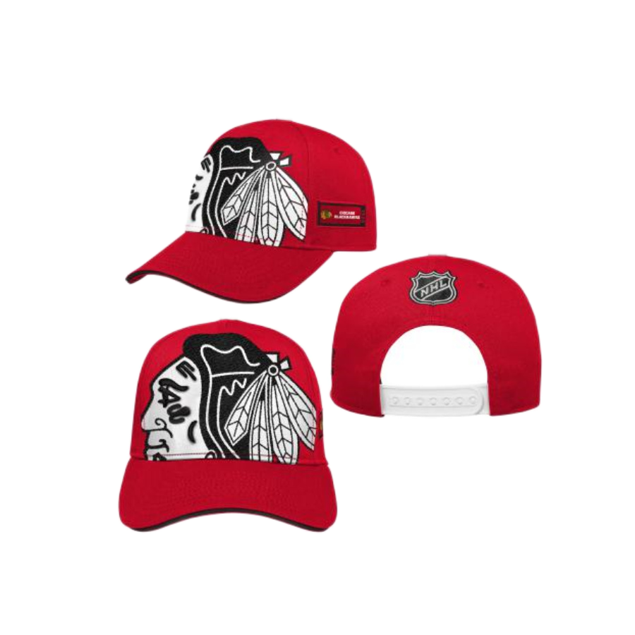 DETSKÁ ŠILTOVKA NHL CHICAGO BLACKHAWKS BIG FACE PRECURVED SNAP  