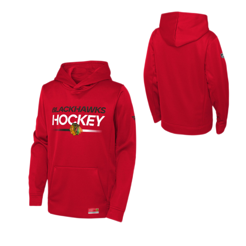DETSKÁ MIKINA NHL CHICAGO BLACKHAWKS RED AUTHENTIC PRO HOODIE PO HOOD 