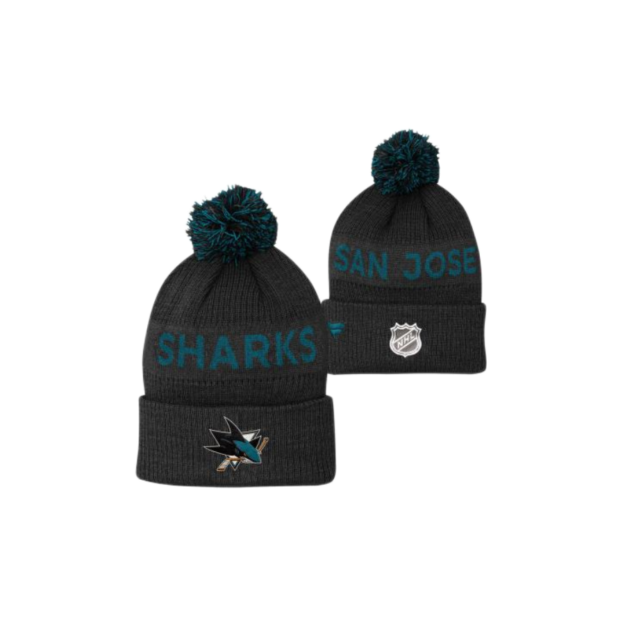 DETSKÁ ZIMNÁ ČIAPKA NHL SAN JOSE SHARKS CUFED KNIT WITH POM 