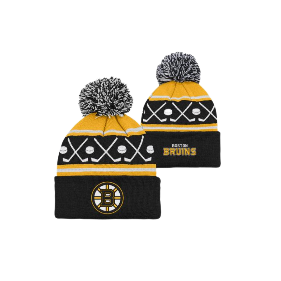 DETSKÁ ZIMNÁ ČIAPKA NHL BOSTON BRUINS FACE OFF CUFF POM 