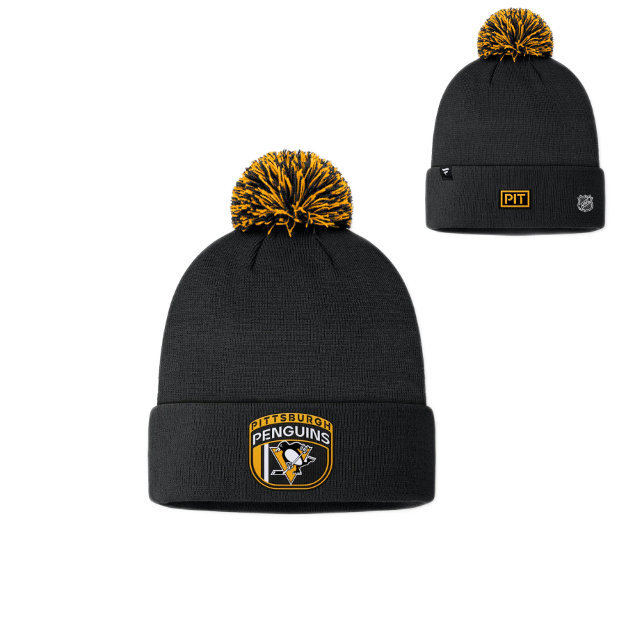 DETSKÁ ZIMNÁ ČIAPKA NHL PITTSBURGH PENGUINS DRAFT BEANIE CUFF WITH POM 