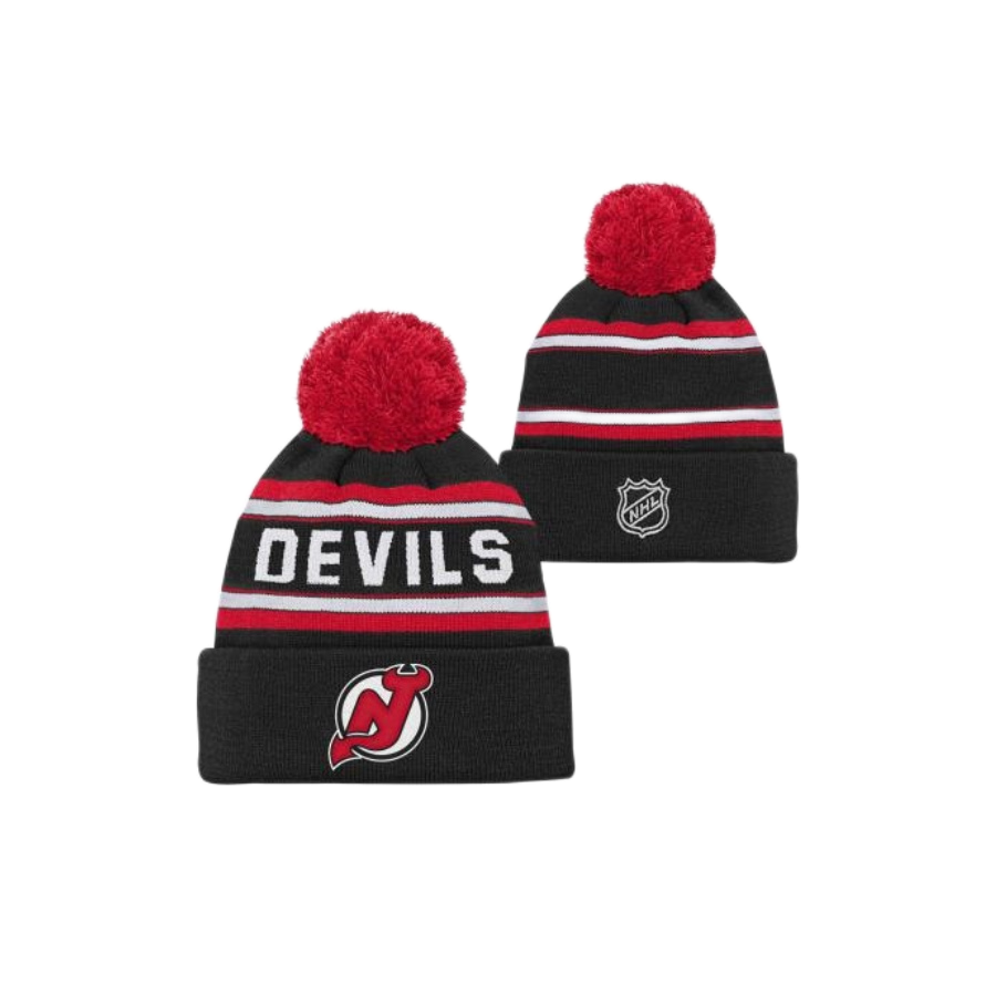 DETSKÁ ZIMNÁ ČIAPKA NHL NEW JERSEY DEVILS JACQUARD CUFFED KNIT WITH POM 