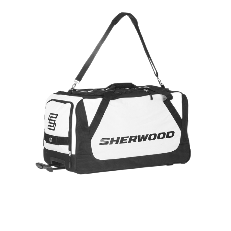 HOKEJOVÝ VAK SHERWOOD WHEEL BAG 7000 NA KOLIESKACH BLACK-WHITE / L