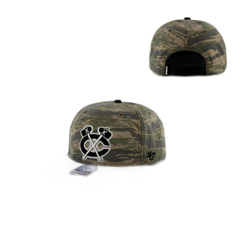ŠILTOVKA NHL CHICAGO BLACKHAWKS 47 BRAND HOOPES CAMO SNAPBACK  