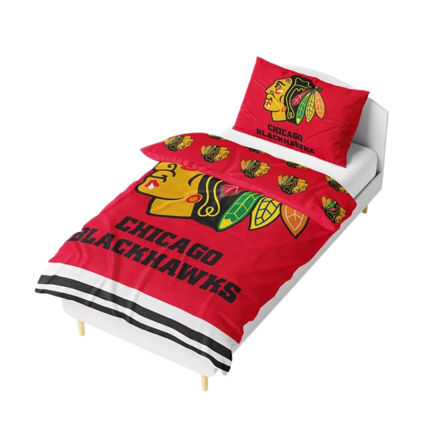 POSTEĽNÉ OBLIEČKY NHL CHICAGO BLACKHAWKS MIKROPLYŠOVÉ 