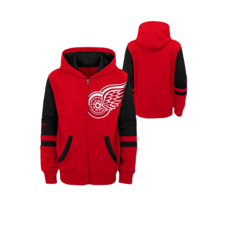 DETSKÁ MIKINA NHL DETROIT RED WINGS FACEOFF FULL ZIP FLEECE HOODIE 