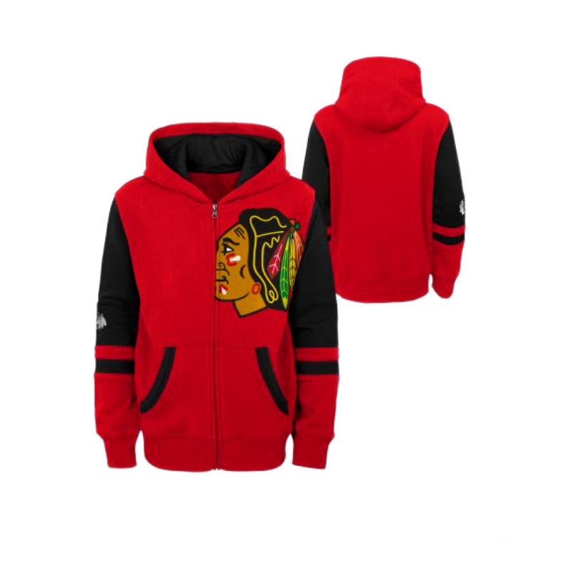 DETSKÁ MIKINA NHL CHICAGO BLACKHAWKS FACEOFF FULL ZIP FLEECE HOODIE 