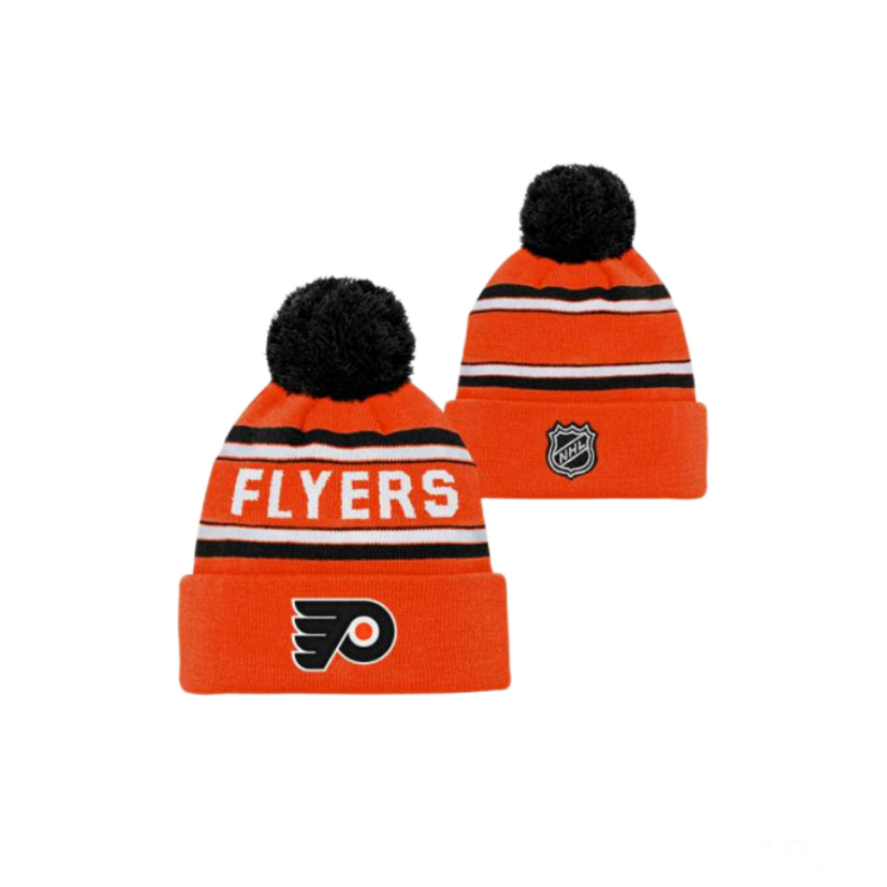 DETSKÁ ZIMNÁ ČIAPKA NHL PHILADELPHIA FLYERS WORDARK JACQUARD CUFF POM YTH 