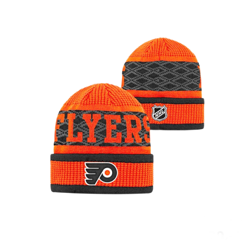 DETSKÁ ZIMNÁ ČIAPKA NHL PHILADELPHIA FLYERS PUCK PATTERN CUFFED KNIT 