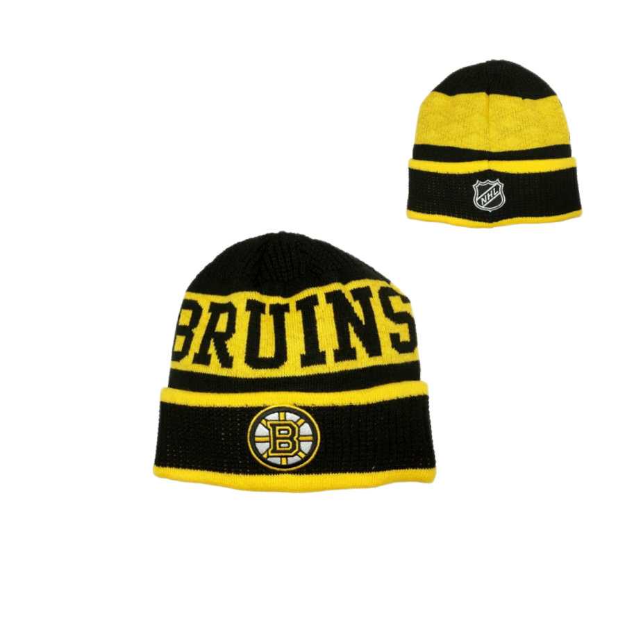 DETSKÁ ZIMNÁ ČIAPKA NHL BOSTON BRUINS PUCK PATTERN CUFFED KNIT 