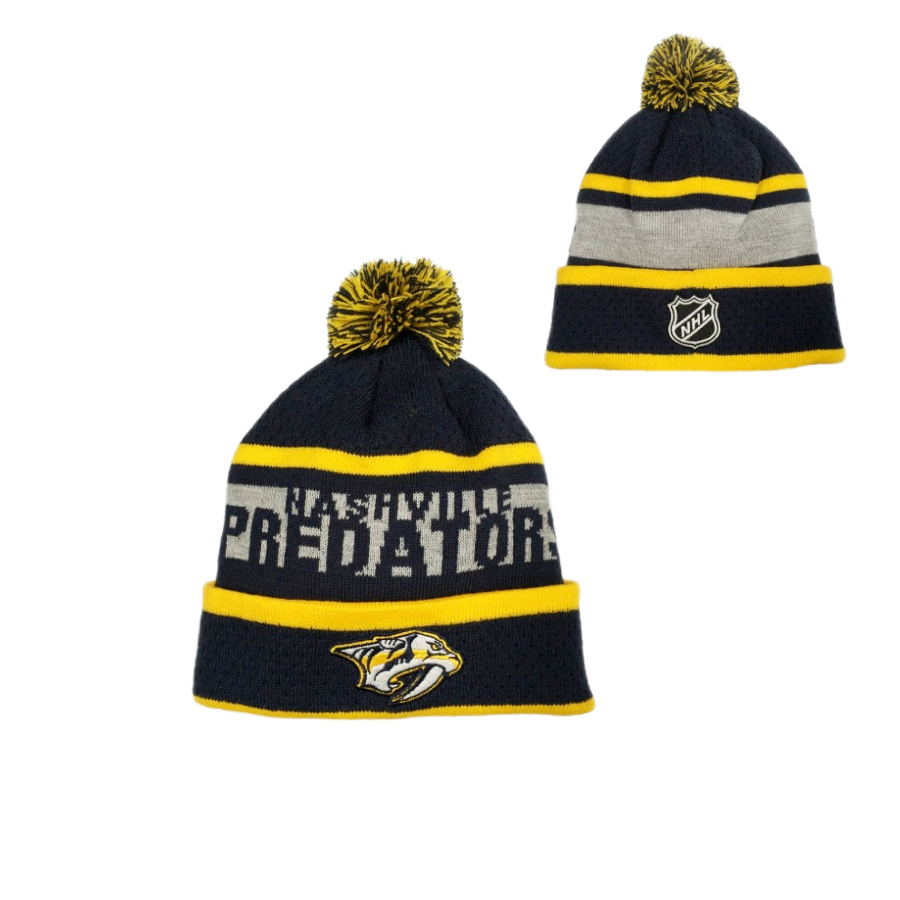 DETSKÁ ZIMNÁ ČIAPKA NHL NASHVILLE PREDATORS BREAKAWAY JACQ CUFF POM 