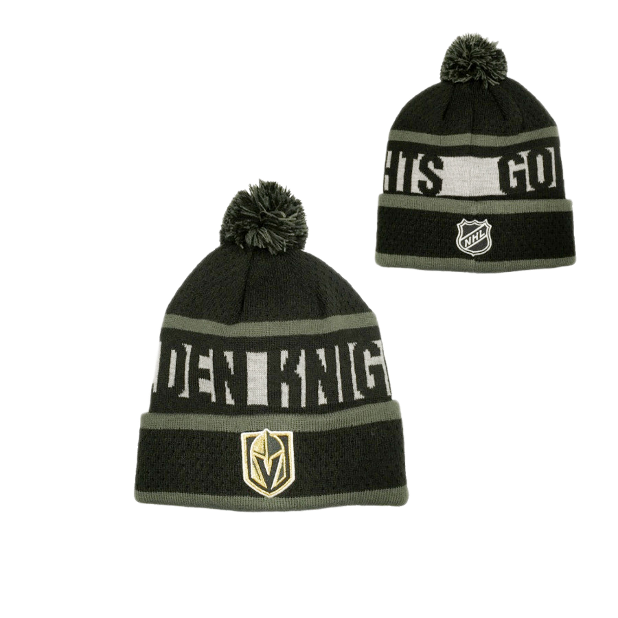 DETSKÁ ZIMNÁ ČIAPKA NHL VEGAS GOLDEN KNIGHTS BREAKAWAY JACQ CUFF POM LAS 